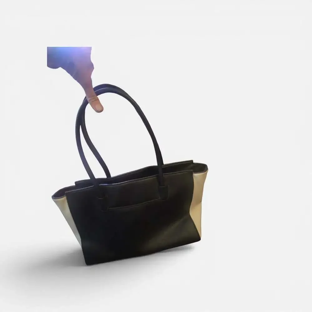 Anne Klein Two-Tone Chevron Saffiano Tote Handbag